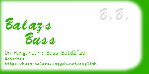 balazs buss business card
